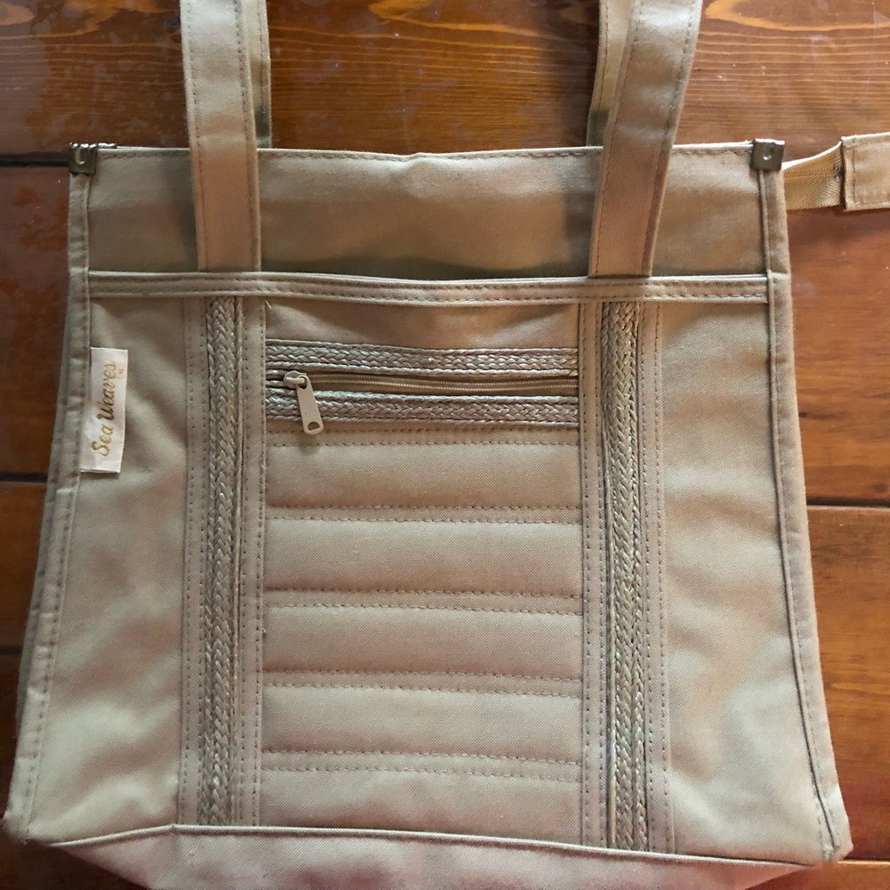Beige Canvas Bag